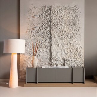 Woood Loft Vloerlamp Xxl Metaal/Boucle Naturel 160xo70 Cm