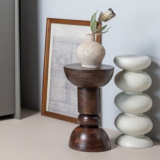 Woood Brilo Bijzettafel Metaal Creme