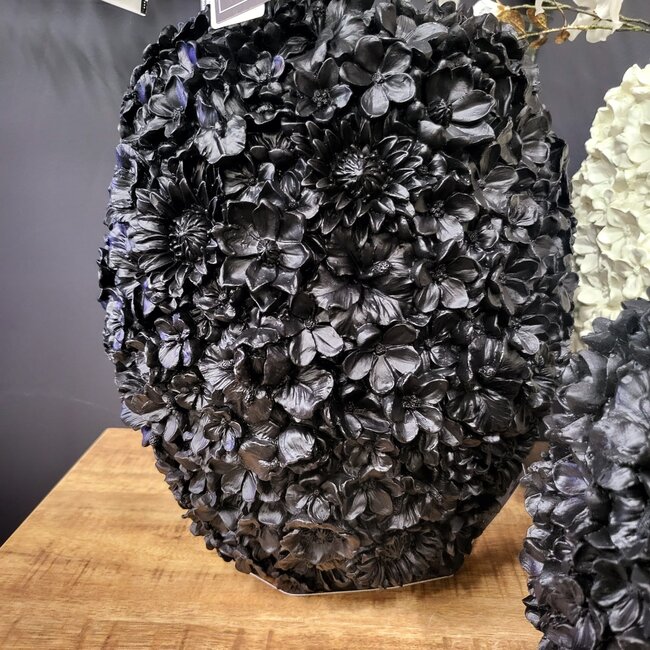 Light en Living Vaas deco Ø27x30,5 cm VIOLETA mat zwart