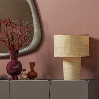 Woood Syro Tafellamp Raffia Naturel 55xo42 Cm