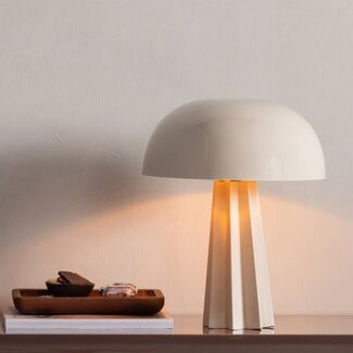 Woood Virel Tafellamp Metaal Hoogglans Lichtgrijs