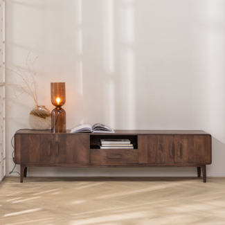 Woood Liya Tv Meubel 200 Cm Mangohout Donkerbruin