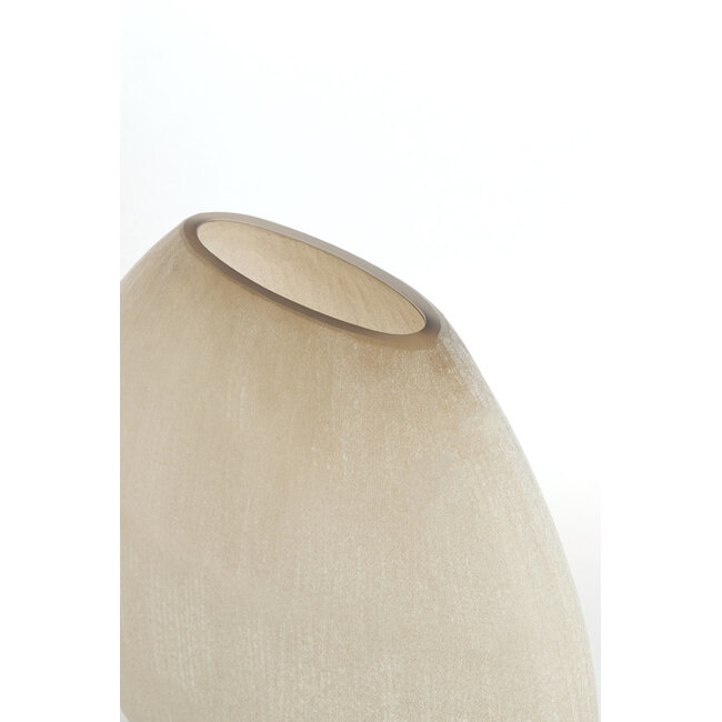 Light en Living Vaas 43x16x43 cm SANTINO glas mat lichtbruin