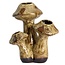 Light en Living Vaas deco 33,5x28,35x40,5 cm Paddestoel Keramiek donkerbruin + creme