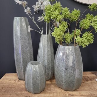 Light en Living Vaas Ø17,5x44,5 cm BRADLEY glas grijs groen