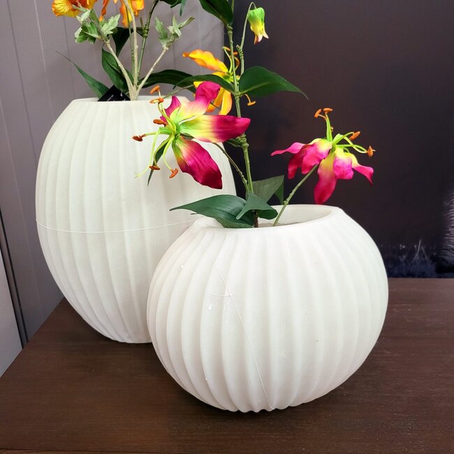 Light en Living Vaas 30x19,5x36 cm MIRALLI creme