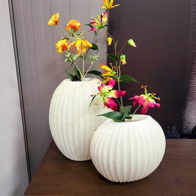 Light en Living Vaas 30x19,5x36 cm MIRALLI creme