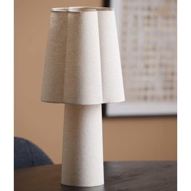 Light en Living Tafellamp Ø25X50 Cm Musaby linnen naturel
