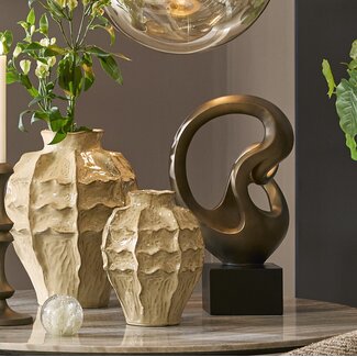 Light en Living Ornament 25x16,5x42,5 cm FELICIA antiek brons + zwart