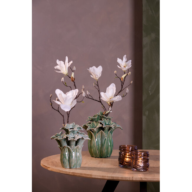 Light en Living Vaas deco Ø26,5x28 cm SAMPAGA Keramiek blauw - groen