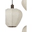 Light en Living Hanglamp 10L 144x49x200 cm HUXI Donkerbruin houtprint + linnen crème