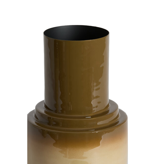 Light en Living Vaas deco  Ø22x33,5 cm CARIMA donkerbruin + zand