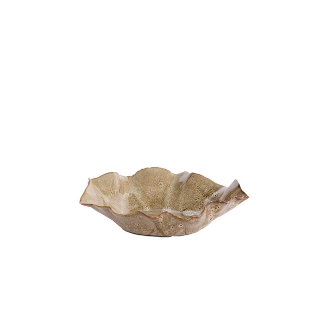 Light en Living Schaal 21,5x18,5x6,5 cm BANDA keramiek bruin