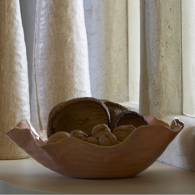 Light en Living Schaal 34x31x11 cm BANDA keramiek roze