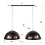 WoonStijl Hanglamp Dome 2-lichts Ø60cm Urban Bruin