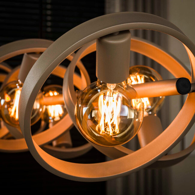 WoonStijl Hanglamp Hover 8-lichts beige