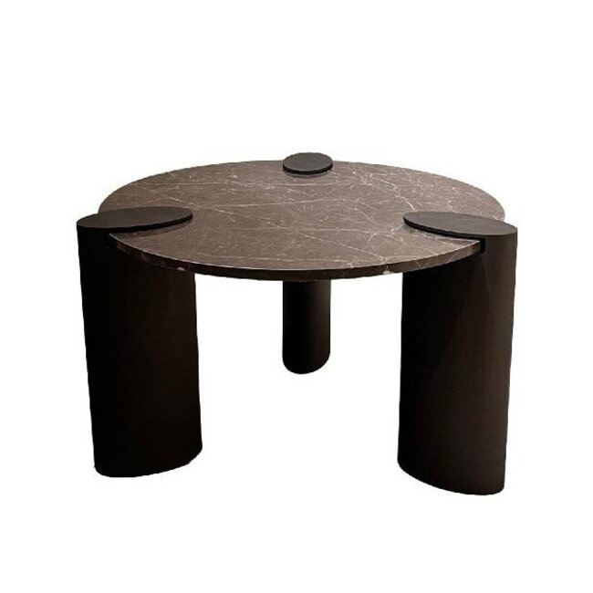 PTMD Salontafel Ora Bruin met marmeren blad hoog