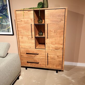 WoonMax Opbergkast Westport Lamulux Mango - 135 cm breed