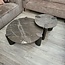 PTMD Salontafel Ora Bruin met marmeren blad hoog