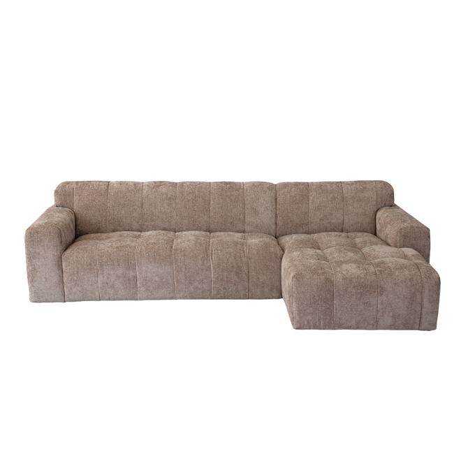 Tower Living Austin 2.5 zits + Chaise Rechts - Haga 39 cappuccino