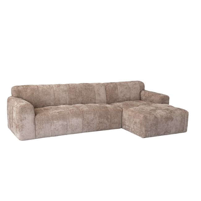 Tower Living Austin 2.5 zits + Chaise Rechts - Haga 39 cappuccino