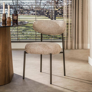 WoonStijl Eetkamerstoel round Tissee cargo zand