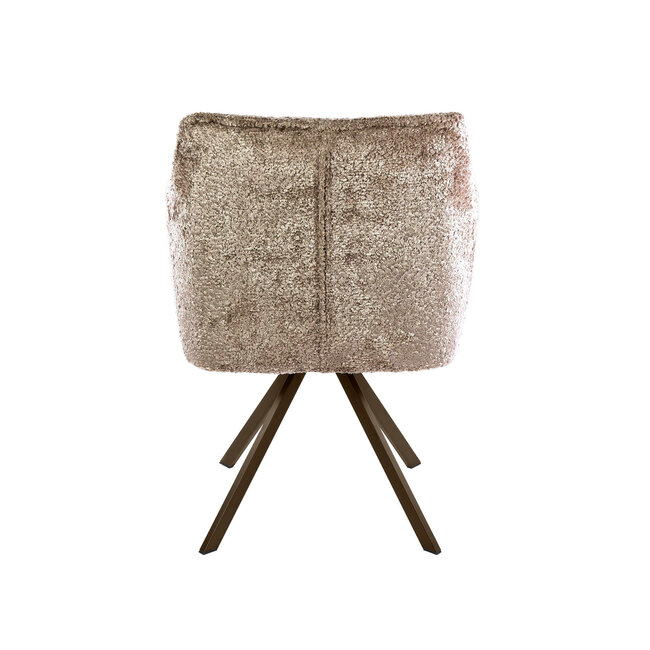 WoonStijl Armstoel Raster draaibaar Hoven zand-bruin frame