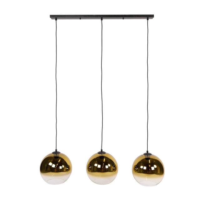 WoonStijl Hanglamp Bubble Shaded 3-licht Goud