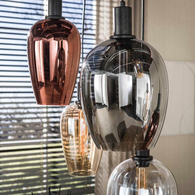 WoonStijl Hanglamp Amfora 7-lichts Artic zwart