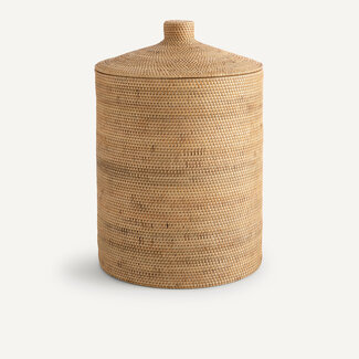 WoonStijl Mirella Mand in rotan en gevlochten bamboe
