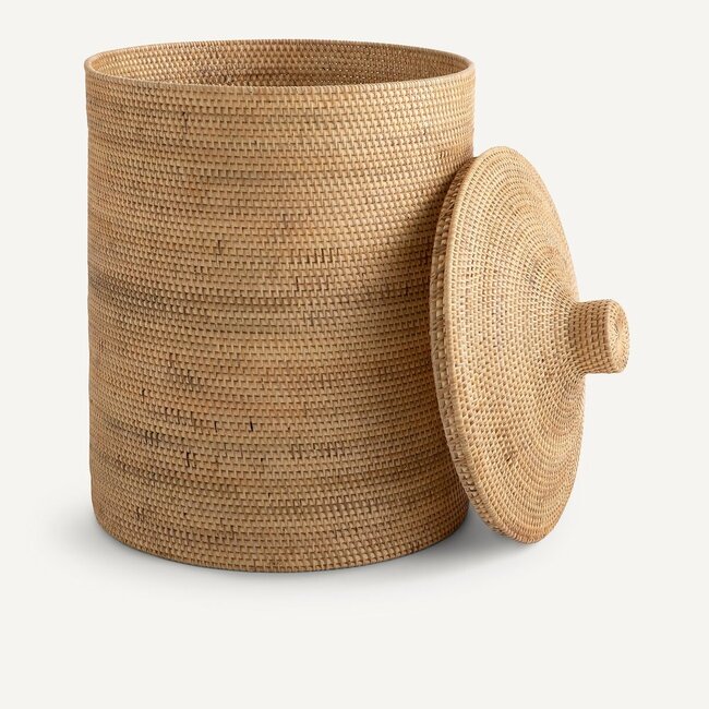 WoonStijl Mirella Mand in rotan en gevlochten bamboe