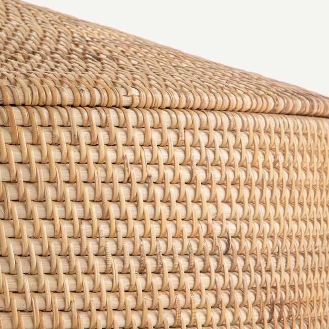 WoonStijl Mirella Mand in rotan en gevlochten bamboe