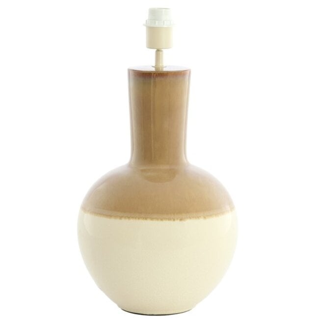Light en Living Lampvoet Ø28,5x52 cm ULLOA keramiek lichtbruin + crème