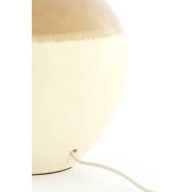 Light en Living Lampvoet Ø28,5x52 cm ULLOA keramiek lichtbruin + crème