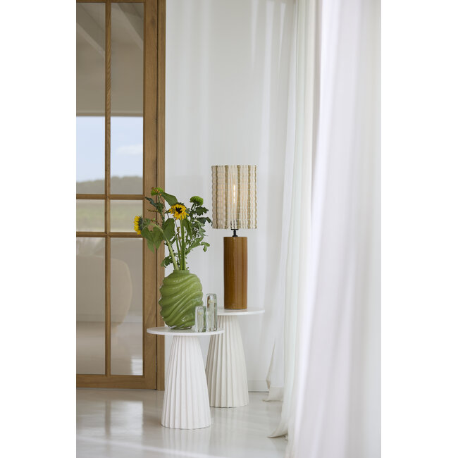 Light en Living Lampenkap 26-26-36,5 cm SIMBELIN crème + olijfgroen