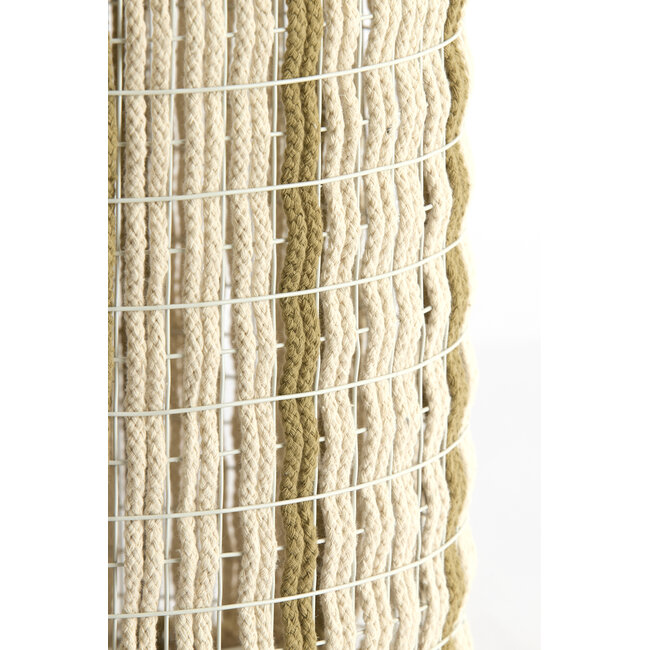 Light en Living Lampenkap 26-26-36,5 cm SIMBELIN crème + olijfgroen