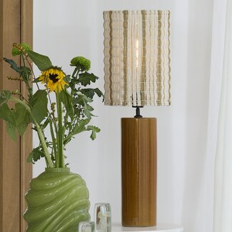 Light en Living Lampenkap 26-26-36,5 cm SIMBELIN crème + olijfgroen