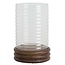 Light en Living Windlicht Ø23x34,5 cm MALDA mango hout bruin + glas