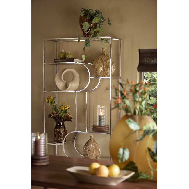 Light en Living Windlicht Ø23x34,5 cm MALDA mango hout bruin + glas