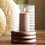 Light en Living Windlicht Ø18x36 cm MALDA mango hout bruin + glas