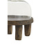 Light en Living Plateau met stolp Ø20,5x24 cm BIA mangohout bruin + glas