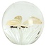 Light en Living Ornament Ø8x8 cm BUTTERFLY glas creme