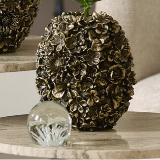 Light en Living Ornament Ø8x8 cm BUTTERFLY glas creme