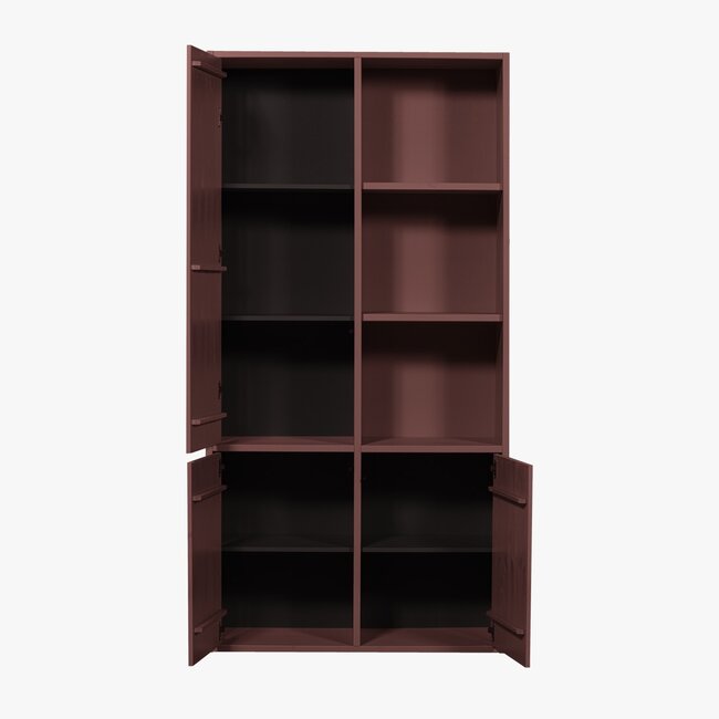 Woood MEREL opbergkast grenen bordeaux [fsc]