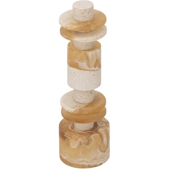 MUST Living Ornament Alba laag - creme/bruin
