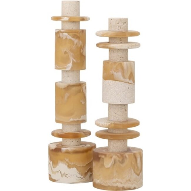 MUST Living Ornament Alba laag - creme/bruin