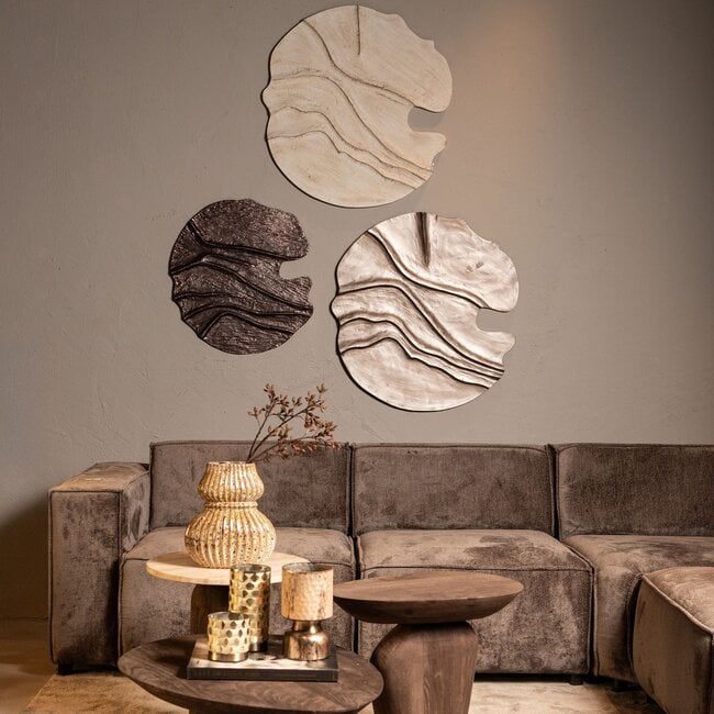 PTMD Wandpaneel Samraj Bruin MDF  Wave met structuur