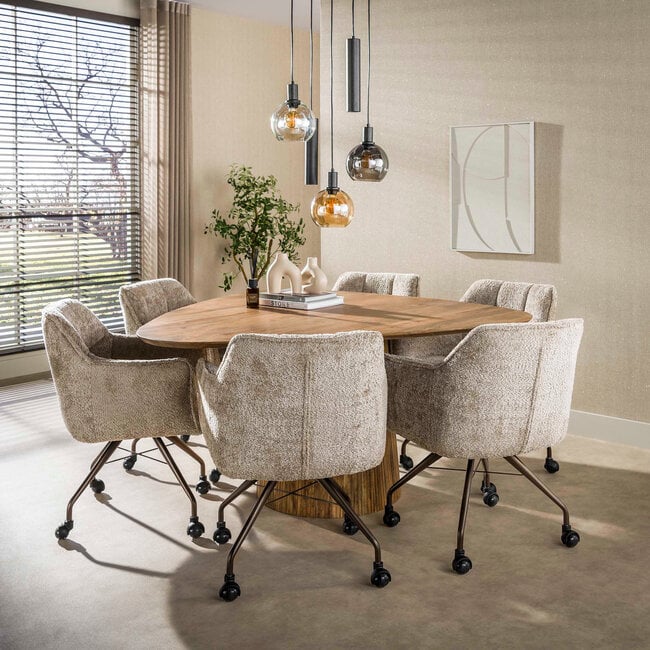 WoonStijl Eettafel Wave Centro driehoekig 150 mango