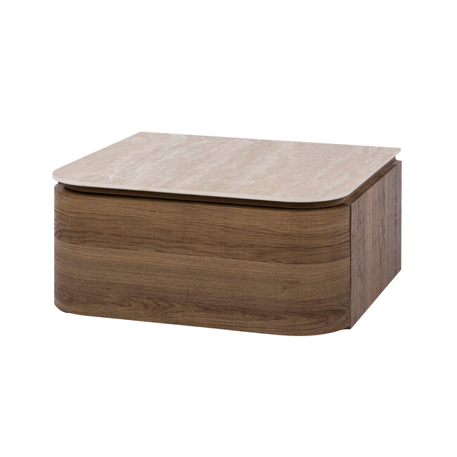 WoonStijl Nachtkastje Cassetto zwevend 1 lade Keramiek travertin