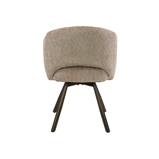 WoonStijl Armstoel Salon Cross draaibaar Cargo zand-bruin